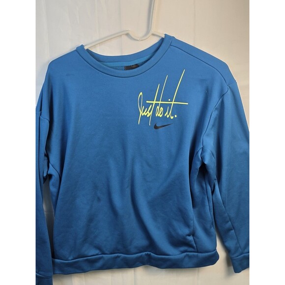 NIKE Women's Size Small Teal Pullover Sweatshirt With Pockets - Picture 1 of 8